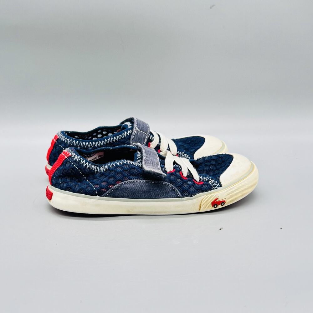 See Kai Run Shoes Kids Boys 12 Blue Mesh Hook Loop Strap Sneakers Casual Comfort